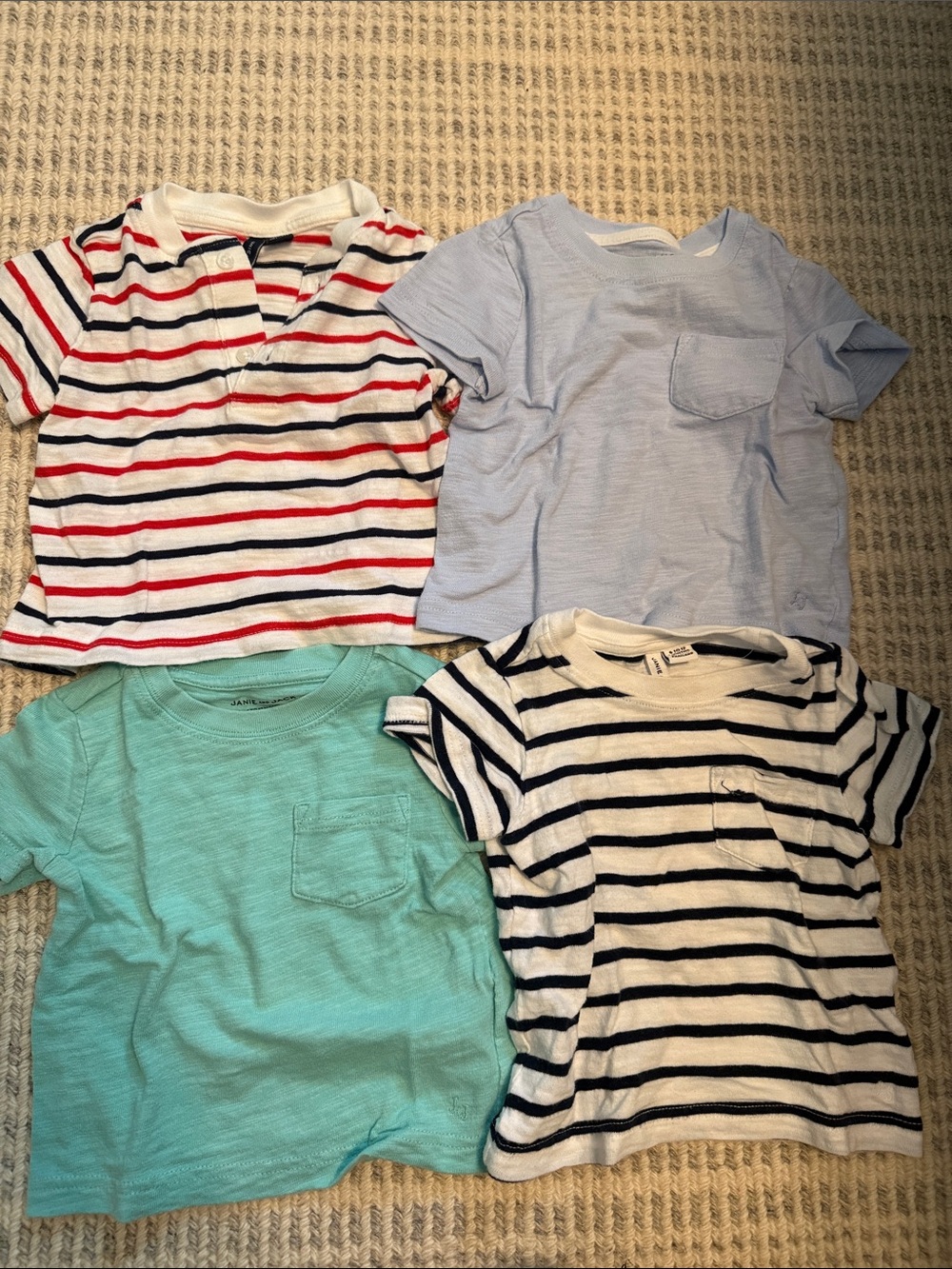 Set of 4 Janie and Jack 6-12m tee shirts